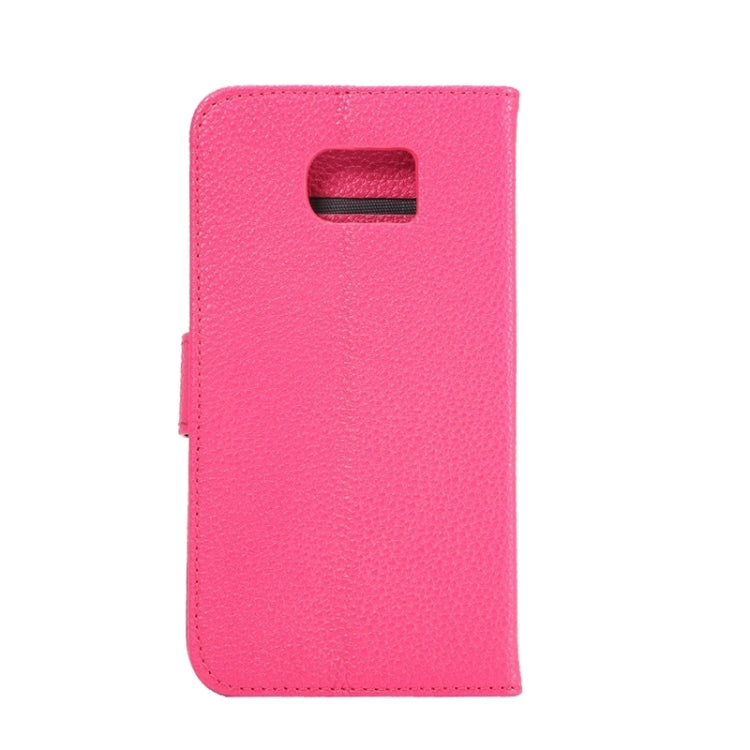 For Galaxy S6 Litchi Texture Leather Case with Holder & Card Slots & Wallet