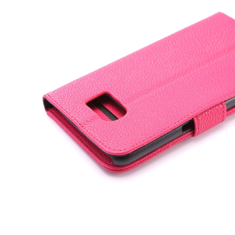 For Galaxy S6 Litchi Texture Leather Case with Holder & Card Slots & Wallet