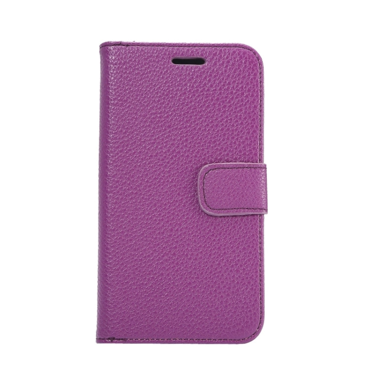 For Galaxy S6 Litchi Texture Leather Case with Holder & Card Slots & Wallet