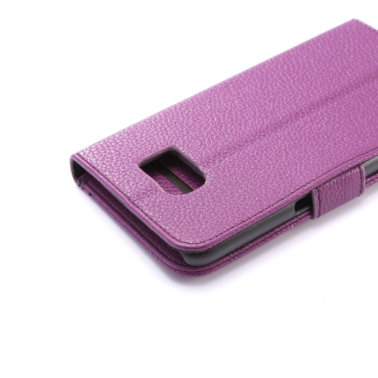 For Galaxy S6 Litchi Texture Leather Case with Holder & Card Slots & Wallet