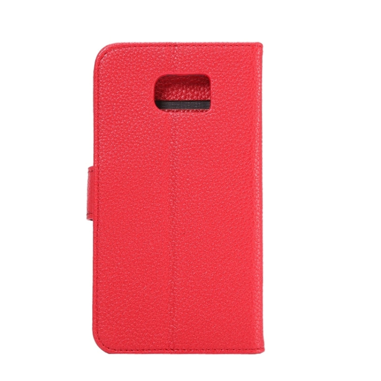 For Galaxy S6 Litchi Texture Leather Case with Holder & Card Slots & Wallet