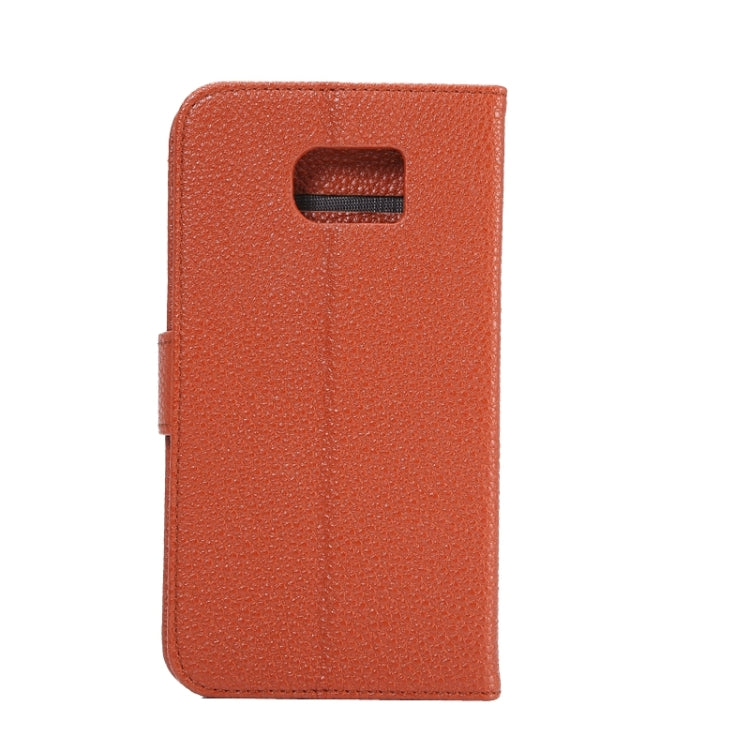 For Galaxy S6 Litchi Texture Leather Case with Holder & Card Slots & Wallet
