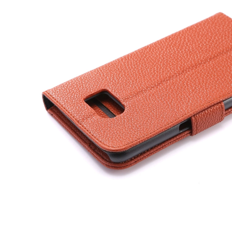 For Galaxy S6 Litchi Texture Leather Case with Holder & Card Slots & Wallet