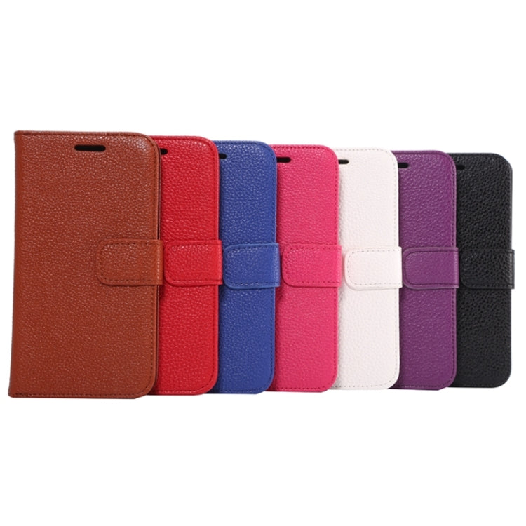 For Galaxy S6 Litchi Texture Leather Case with Holder & Card Slots & Wallet
