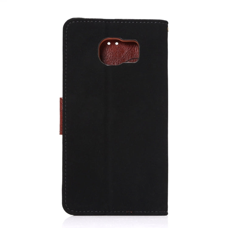 For Galaxy S6 Canvas Texture Leather Case with Holder & Card Slots
