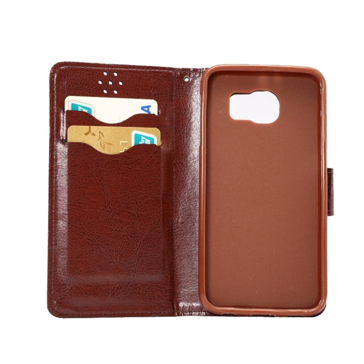 For Galaxy S6 Canvas Texture Leather Case with Holder & Card Slots
