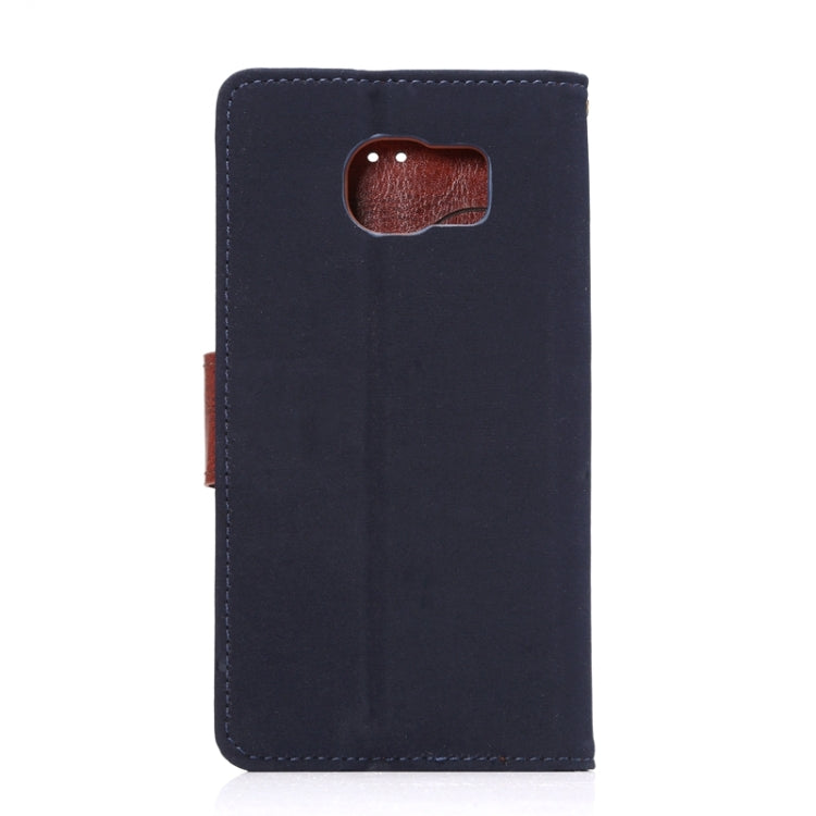 For Galaxy S6 Canvas Texture Leather Case with Holder & Card Slots