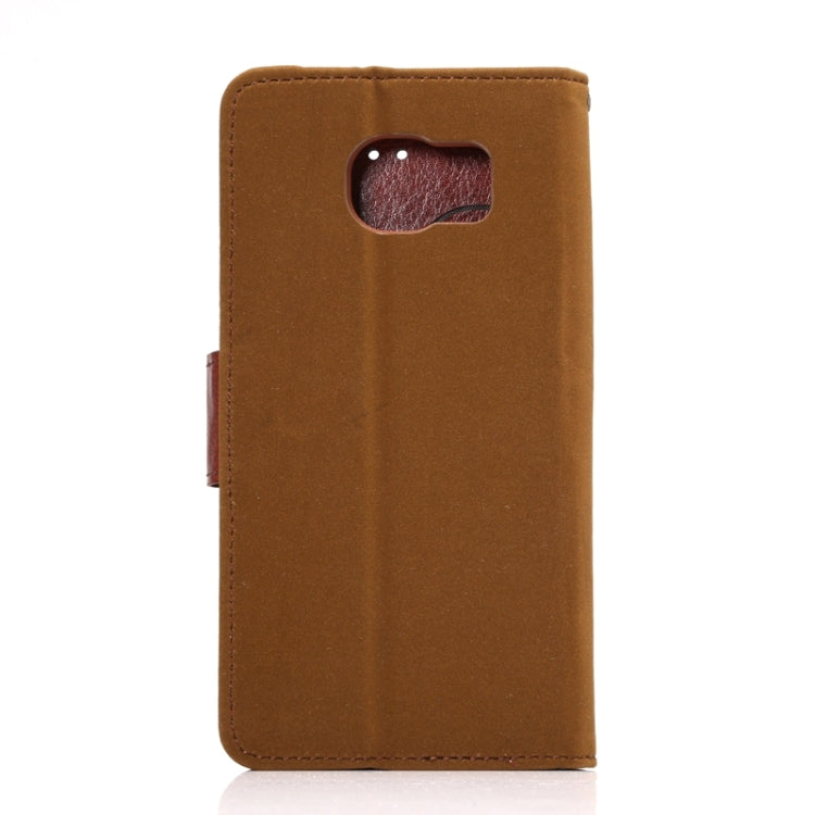 For Galaxy S6 Canvas Texture Leather Case with Holder & Card Slots