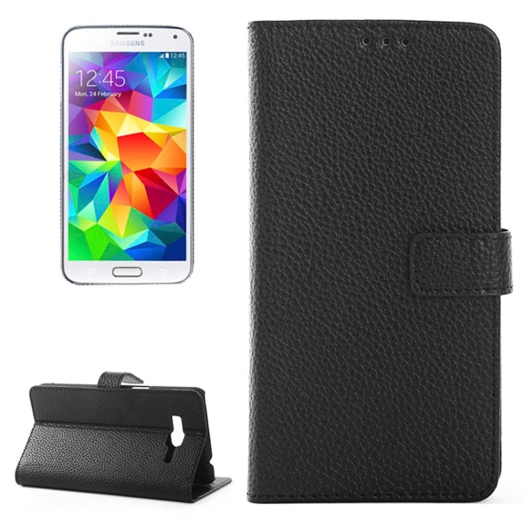 Litchi Texture Horizontal Flip Magnetic Buckle Leather Case with Card Slots & Wallet & Holder for Galaxy Grand Prime / G530F