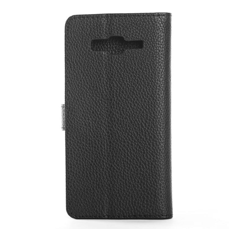 Litchi Texture Horizontal Flip Magnetic Buckle Leather Case with Card Slots & Wallet & Holder for Galaxy Grand Prime / G530F