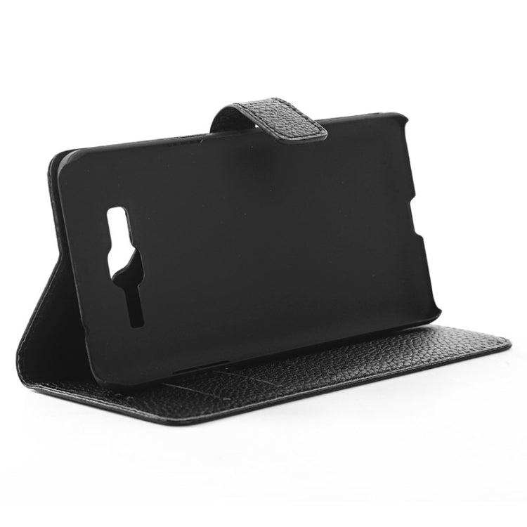 Litchi Texture Horizontal Flip Magnetic Buckle Leather Case with Card Slots & Wallet & Holder for Galaxy Grand Prime / G530F