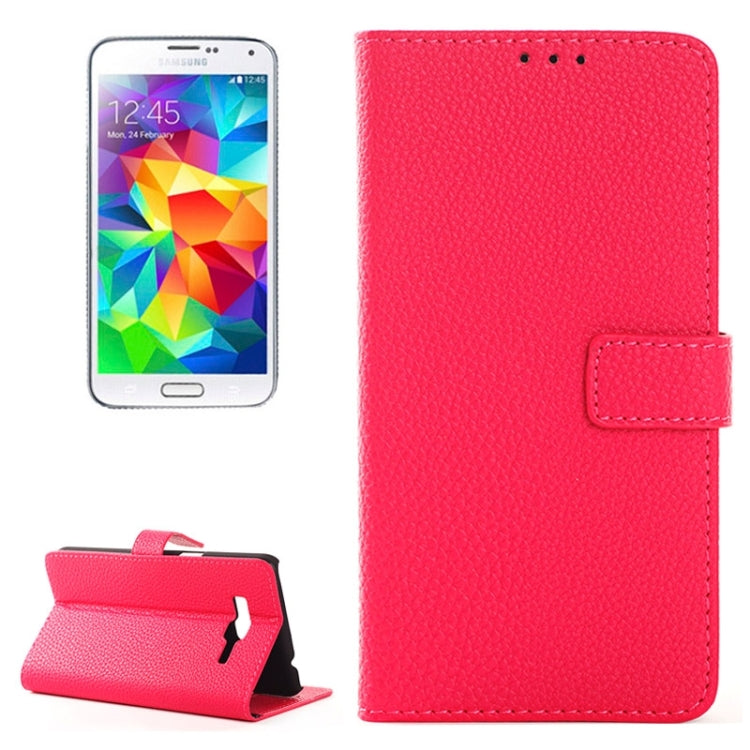 Litchi Texture Horizontal Flip Magnetic Buckle Leather Case with Card Slots & Wallet & Holder for Galaxy Grand Prime / G530F