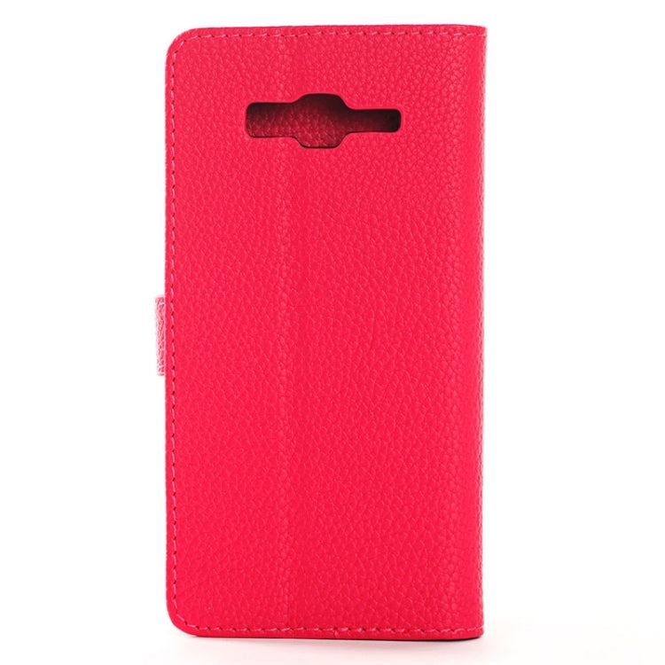 Litchi Texture Horizontal Flip Magnetic Buckle Leather Case with Card Slots & Wallet & Holder for Galaxy Grand Prime / G530F