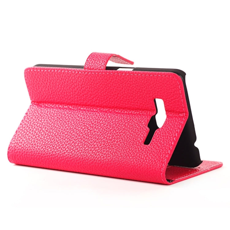 Litchi Texture Horizontal Flip Magnetic Buckle Leather Case with Card Slots & Wallet & Holder for Galaxy Grand Prime / G530F