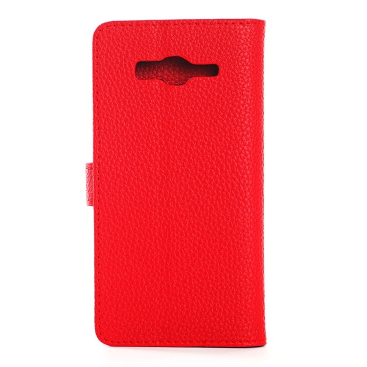 Litchi Texture Horizontal Flip Magnetic Buckle Leather Case with Card Slots & Wallet & Holder for Galaxy Grand Prime / G530F