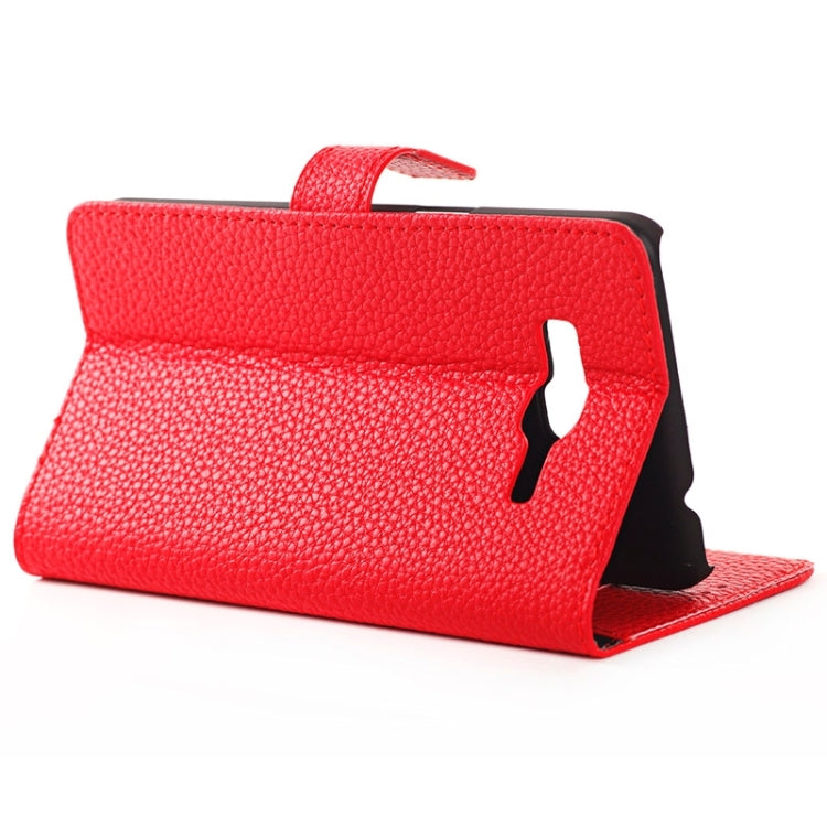 Litchi Texture Horizontal Flip Magnetic Buckle Leather Case with Card Slots & Wallet & Holder for Galaxy Grand Prime / G530F