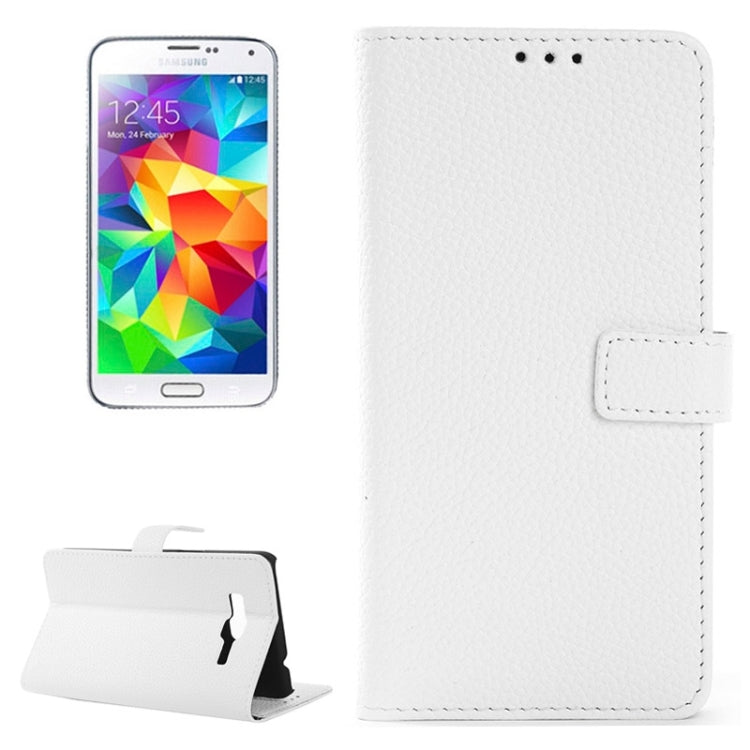 Litchi Texture Horizontal Flip Magnetic Buckle Leather Case with Card Slots & Wallet & Holder for Galaxy Grand Prime / G530F