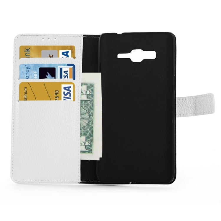 Litchi Texture Horizontal Flip Magnetic Buckle Leather Case with Card Slots & Wallet & Holder for Galaxy Grand Prime / G530F