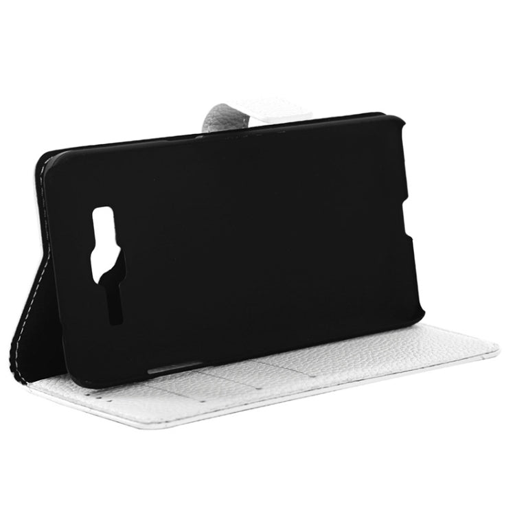 Litchi Texture Horizontal Flip Magnetic Buckle Leather Case with Card Slots & Wallet & Holder for Galaxy Grand Prime / G530F