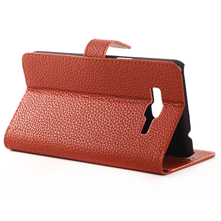 Litchi Texture Horizontal Flip Magnetic Buckle Leather Case with Card Slots & Wallet & Holder for Galaxy Grand Prime / G530F