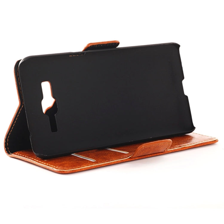 Oil Skin Texture Horizontal Flip Leather Case with Card Slots & Wallet & Holder for Galaxy Grand Prime / G530F
