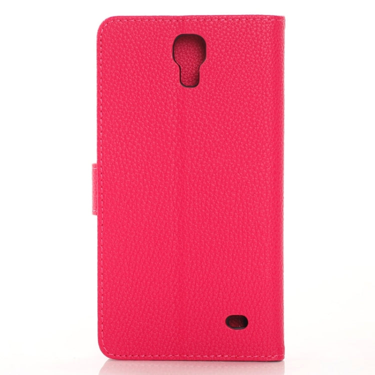 Litchi Texture Horizontal Flip Magnetic Buckle Leather Case with Card Slots & Wallet & Holder for Galaxy Mega 2 / G750F