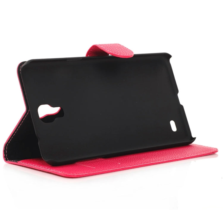 Litchi Texture Horizontal Flip Magnetic Buckle Leather Case with Card Slots & Wallet & Holder for Galaxy Mega 2 / G750F