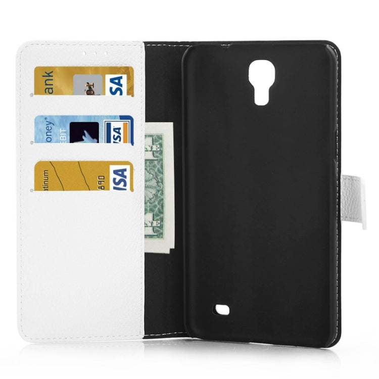 Litchi Texture Horizontal Flip Magnetic Buckle Leather Case with Card Slots & Wallet & Holder for Galaxy Mega 2 / G750F