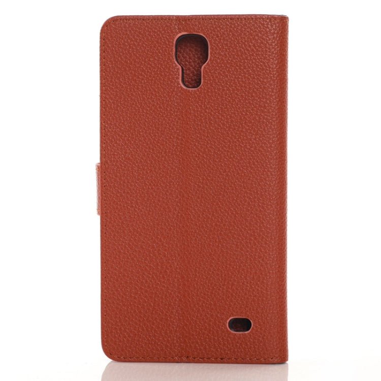 Litchi Texture Horizontal Flip Magnetic Buckle Leather Case with Card Slots & Wallet & Holder for Galaxy Mega 2 / G750F