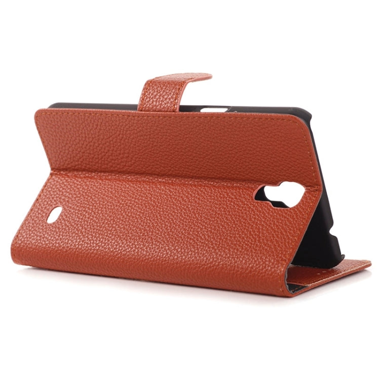 Litchi Texture Horizontal Flip Magnetic Buckle Leather Case with Card Slots & Wallet & Holder for Galaxy Mega 2 / G750F