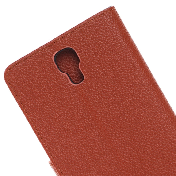 Litchi Texture Horizontal Flip Magnetic Buckle Leather Case with Card Slots & Wallet & Holder for Galaxy Mega 2 / G750F
