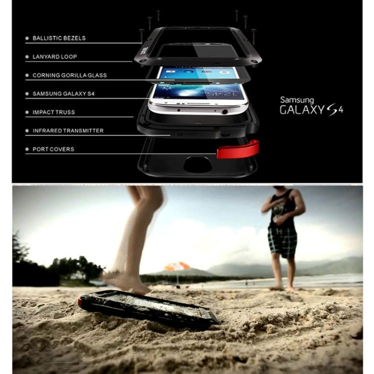 Metal Ultra-thin Rain Resistant, Dropproof, Shockproof, Dustproof Protective Case for Galaxy S IV / i9500