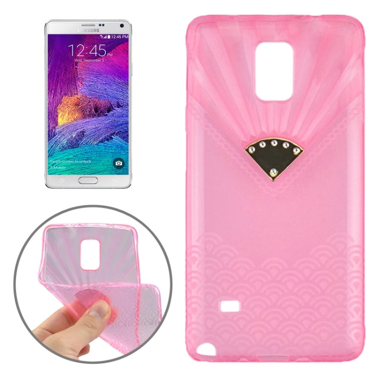 Fan Texture Diamond-encrusted TPU Case for Galaxy Note 4 / N910