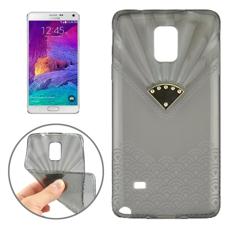 Fan Texture Diamond-encrusted TPU Case for Galaxy Note 4 / N910