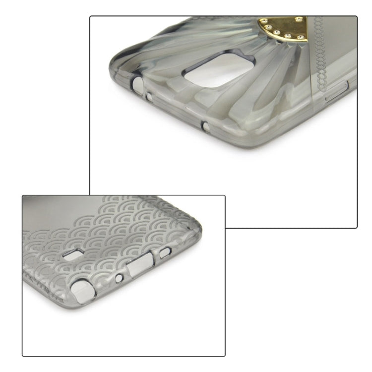 Fan Texture Diamond-encrusted TPU Case for Galaxy Note 4 / N910