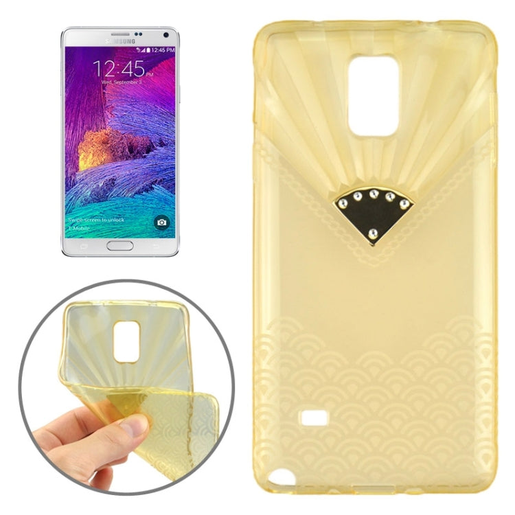 Fan Texture Diamond-encrusted TPU Case for Galaxy Note 4 / N910