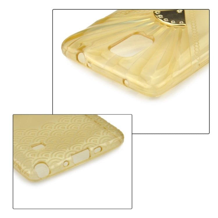 Fan Texture Diamond-encrusted TPU Case for Galaxy Note 4 / N910