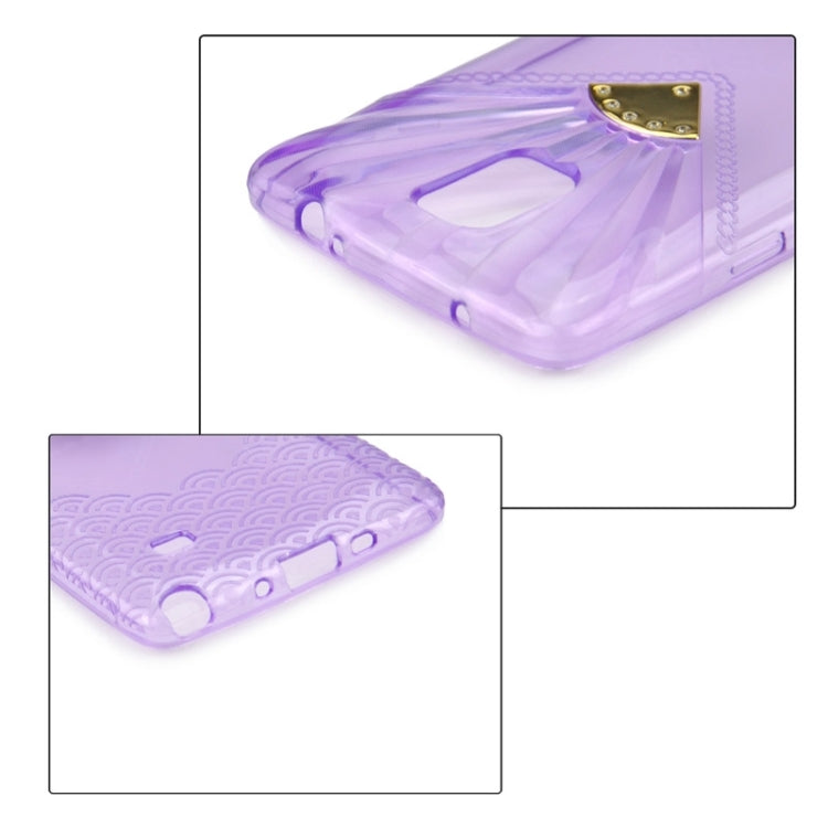 Fan Texture Diamond-encrusted TPU Case for Galaxy Note 4 / N910