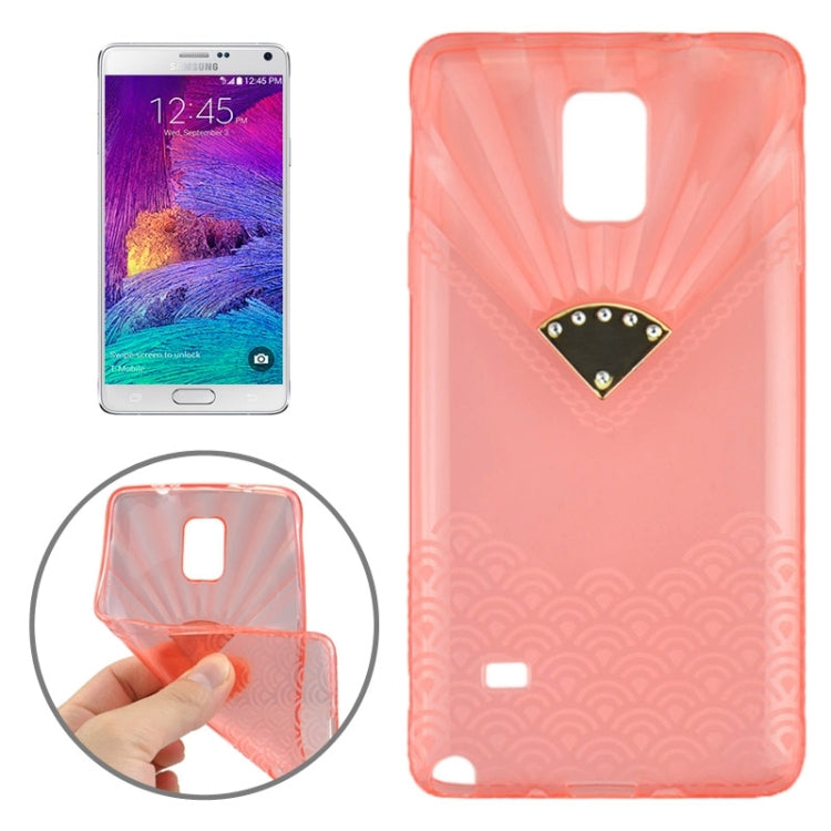 Fan Texture Diamond-encrusted TPU Case for Galaxy Note 4 / N910