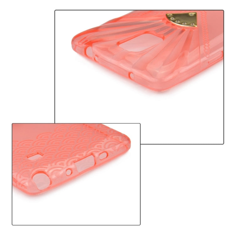 Fan Texture Diamond-encrusted TPU Case for Galaxy Note 4 / N910