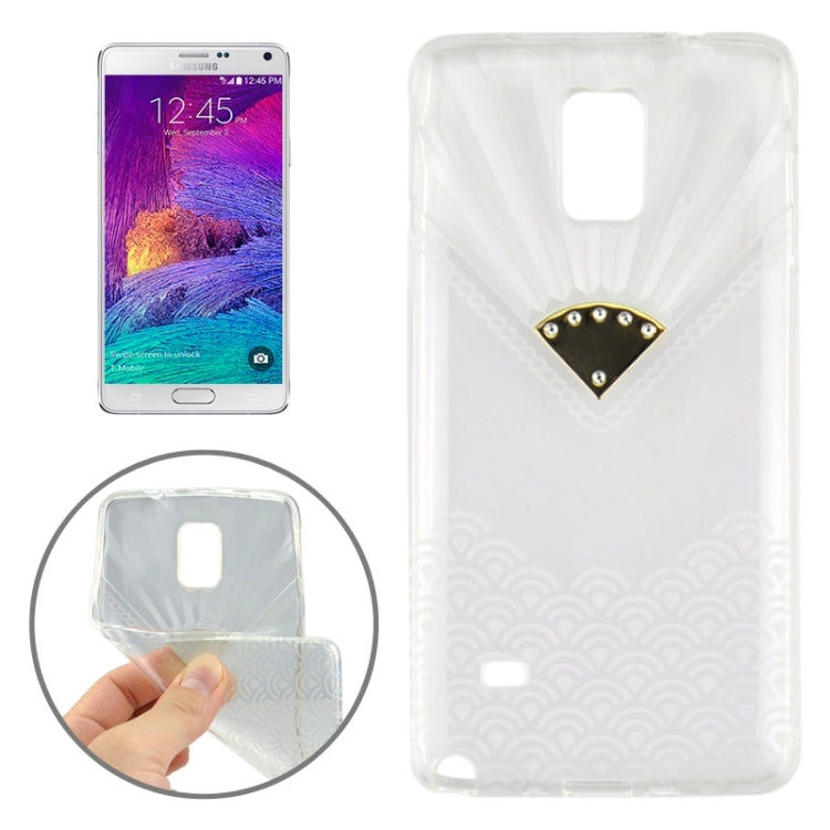 Fan Texture Diamond-encrusted TPU Case for Galaxy Note 4 / N910