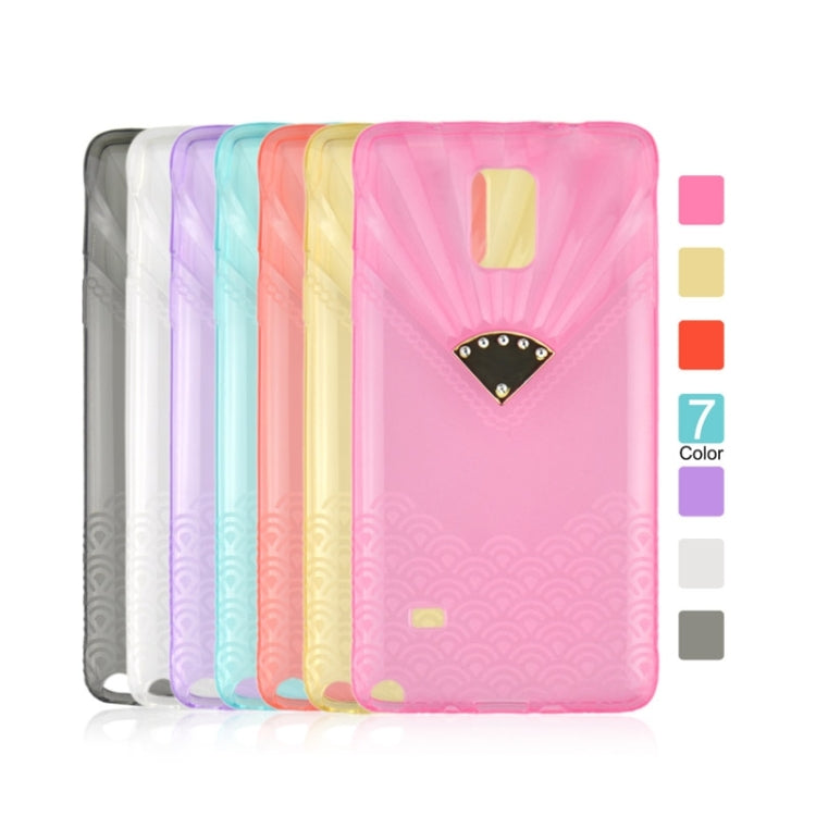 Fan Texture Diamond-encrusted TPU Case for Galaxy Note 4 / N910