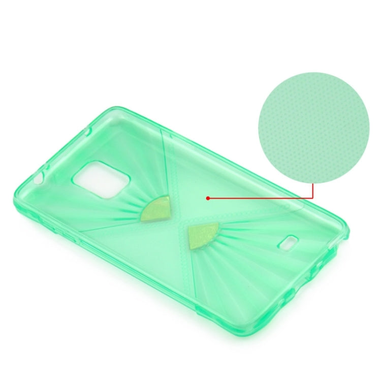 Ultra-thin Double Fans Texture Diamond-encrusted TPU Case for Galaxy Note 4 / N910