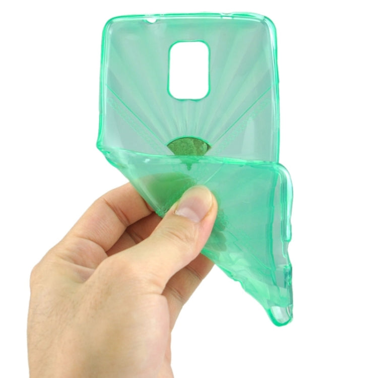 Ultra-thin Double Fans Texture Diamond-encrusted TPU Case for Galaxy Note 4 / N910