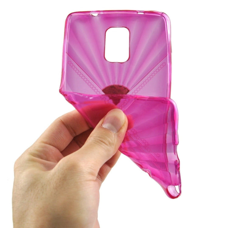 Ultra-thin Double Fans Texture Diamond-encrusted TPU Case for Galaxy Note 4 / N910