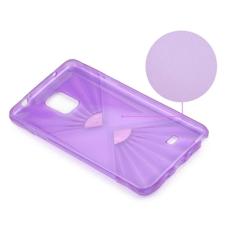 Ultra-thin Double Fans Texture Diamond-encrusted TPU Case for Galaxy Note 4 / N910