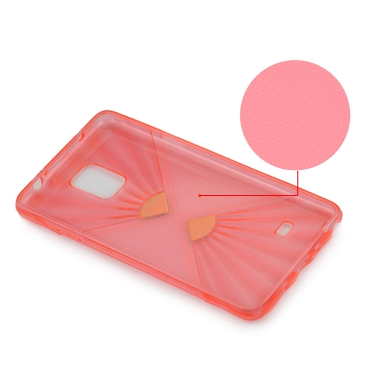 Ultra-thin Double Fans Texture Diamond-encrusted TPU Case for Galaxy Note 4 / N910