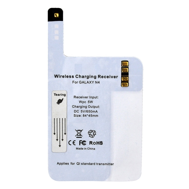 Ultra-thin Wireless Charger Receiver for Galaxy Note 4, Applies for QI Standard Transmitter