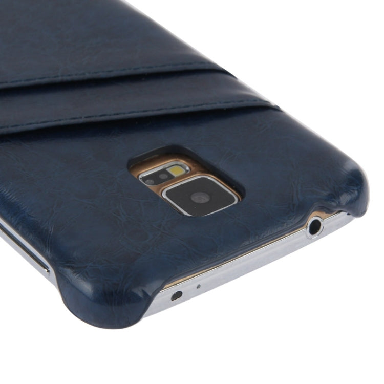 Deluxe Retro PU Leather Back Cover Case with Card Slots with Fashion Logo for Galaxy S5 / G900