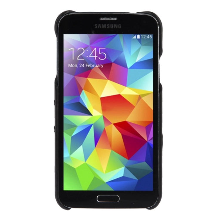 Deluxe Retro PU Leather Back Cover Case with Card Slots with Fashion Logo for Galaxy S5 / G900